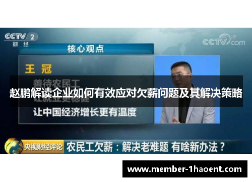 赵鹏解读企业如何有效应对欠薪问题及其解决策略