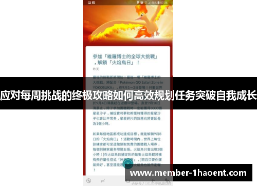 应对每周挑战的终极攻略如何高效规划任务突破自我成长 应对每周挑战的终极攻略如何高效规划任务突破自我成长